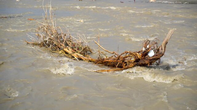 Peaceful view of Dander River after flood