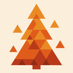 Abstract geometric Christmas ornament vector