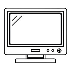 PC screen on white background