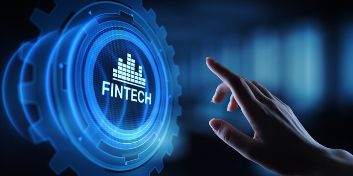 Fintech Financial technology Cryptocurrency investment and digital money. Business concept on virtual screen.
