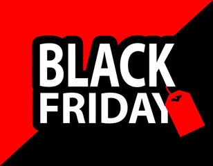 Black Friday Sale Event With A Shopping Tag Icon And Bold Typography For Promotions