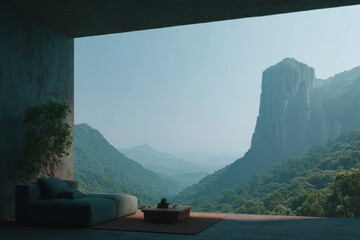 unique house with invisible walls seamlessly projecting breathtaking natural landscapes