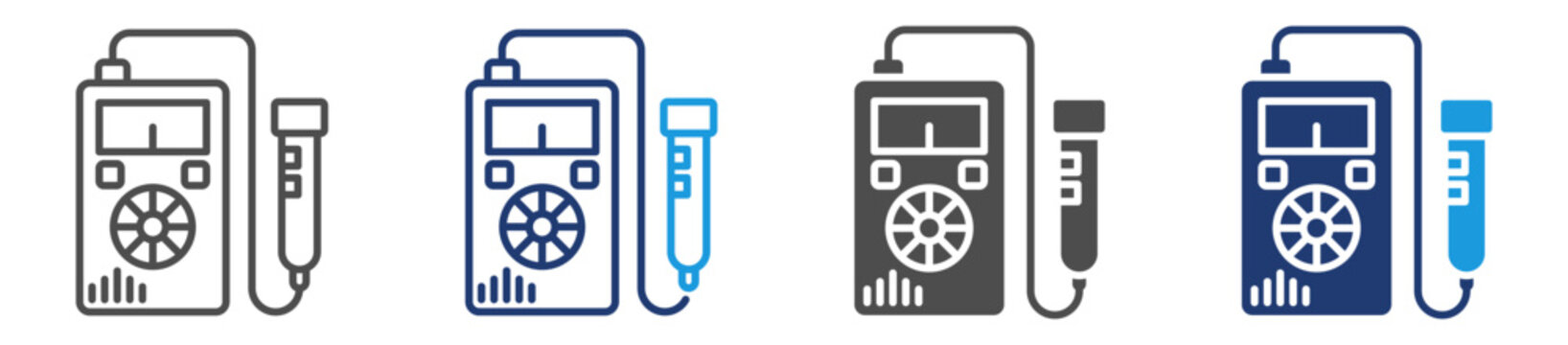 gelger counter icon set multiple style