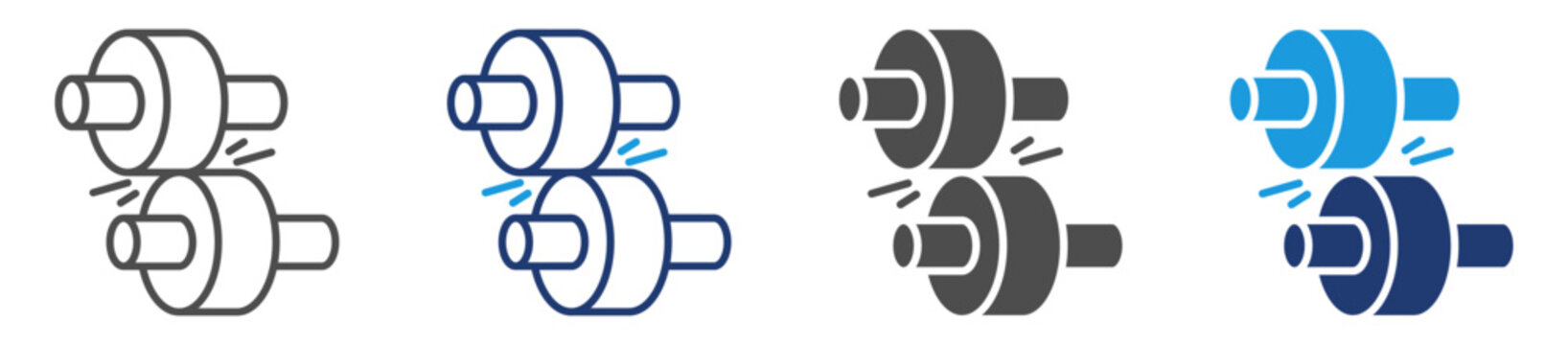 friction icon set multiple style