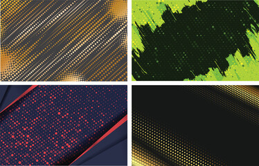 Modern Halftone Abstract Pattern Backgrounds