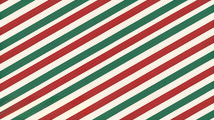 Christmas seamless striped candy cane pattern, Xmas gift decoration backdrop, red and green diagonal lines wrapping paper background