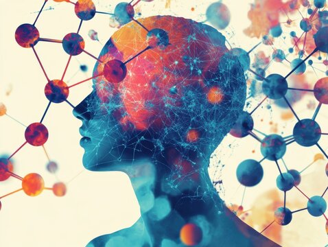 Stylized molecular structure of ketamine symbolizing mental health and emotional healing