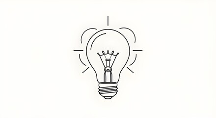 Bright Idea Icon. Light bulb line icon for creative idea, innovation, and inspiration. Editable stroke for custom design. Vector illustration symbol of energy, solution, and electricity.