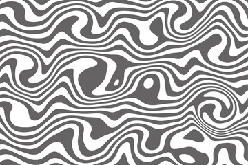 Abstract Liquid Wave Pattern Background in Black and Gray Seamless Fluid Texture.
