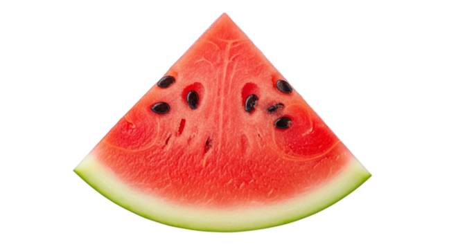 Slice of watermelon fresh fruit summer food healthy eating on transparent background