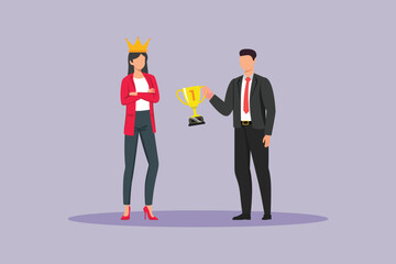 client&nbsp;First concept. colored flat vector illustration isolated