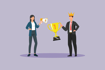 client&nbsp;First concept. colored flat vector illustration isolated