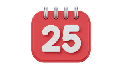 Mark your special day with this vibrant 3D calendar icon, perfect for event planning, anniversaries, or countdowns isolated on white or transparent png.