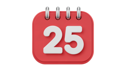 Mark your special day with this vibrant 3D calendar icon, perfect for event planning, anniversaries, or countdowns isolated on white or transparent png.