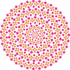 Colorful Dot Mandala Pattern – Decorative Circular Geometric Design – Vibrant Abstract Ornament