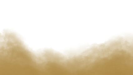 Dust sand explosion with dirt ground cloud isolated on transparent background. Blowing storm burst, smoky dust effect. PNG design resource