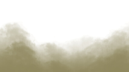 Golden dust and dirt sandstorm isolated on transparent background. Blowing particle burst, smoky cloud, dusty swirl effect. PNG texture element