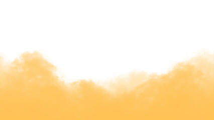 Sandstorm dust burst isolated on transparent background. Ground dirt explosion, smoky debris cloud, golden haze effect. PNG texture overlay