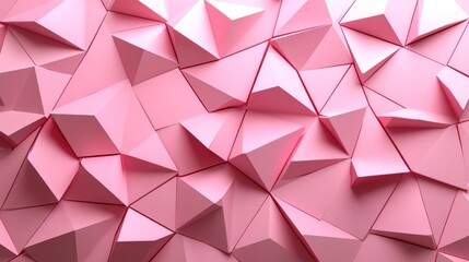 Abstract geometric pattern of interconnected pink triangles