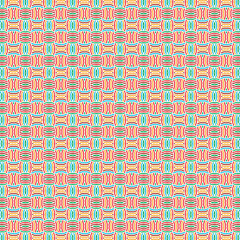 Intricate geometric pattern with vibrant pastel colors creating a visually complex and mesmerizing abstract background