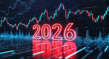 Growth charts for 2026 for business presentations and financial analysis in corporate marketing