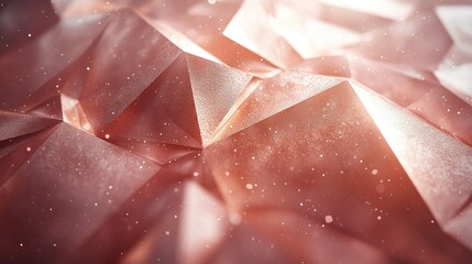 Abstract geometric shapes in rose gold