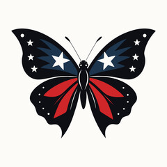 Patriotic butterfly illustration