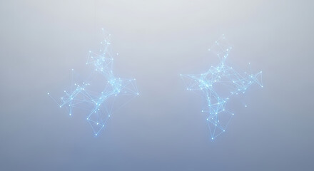 Abstract Molecular Structure on Light Background for Scientific and Technological Visualization One Hundred and Fifty Characters Exactly