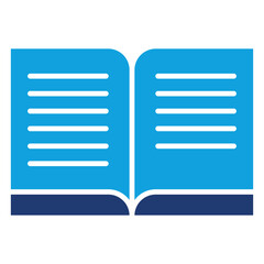 Fototapeta premium Book Flat Blue Icon
