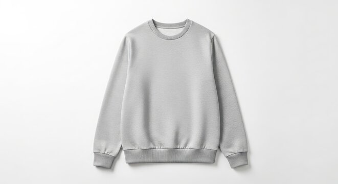 A sparkling silver sequined crewneck sweatshirt with zebra print cuffs, isolated on a white background mockup