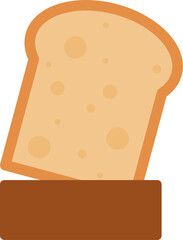 Cute toasted bread illustration