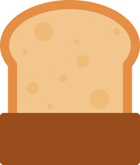 Cute toasted bread illustration
