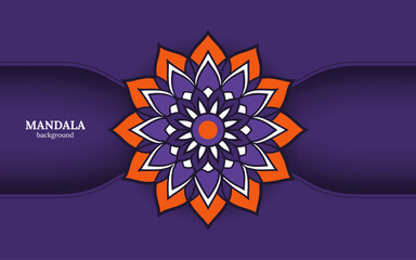 Creative Mandala-shaped circular design with a flower for tattoos, henna, mehndi, and decoration. ornamentation in an ethnic oriental style. 
Outline doodle hand-drawn illustration.