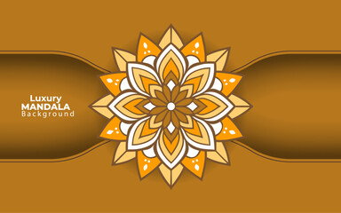 Creative Mandala-shaped circular design with a flower for tattoos, henna, mehndi, and decoration. ornamentation in an ethnic oriental style. 
Outline doodle hand-drawn illustration.