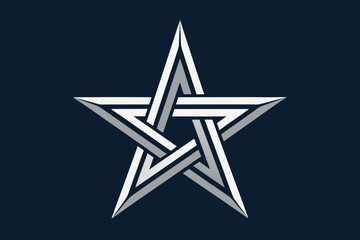 Obraz premium Vibrant Five Pointed Star With Sharp Geometric Professional Photo