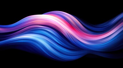 Abstract swirling waves of vibrant blue and pink