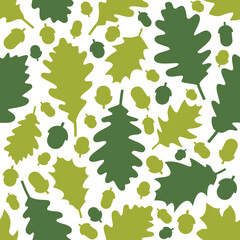 Seamless Pattern with Fall Leaves