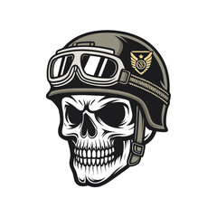 Minimal Skull With Helmet Bold Special Creative Visual Perfect for Editorial Content