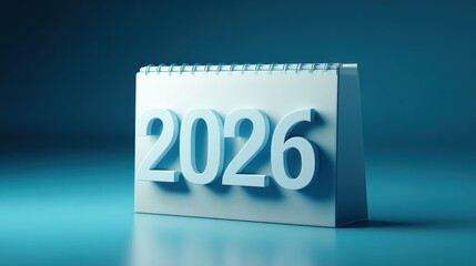 Calendar displaying year two thousand twenty six
