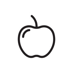 Apple fruit outline vector flat illustration design. apple icon