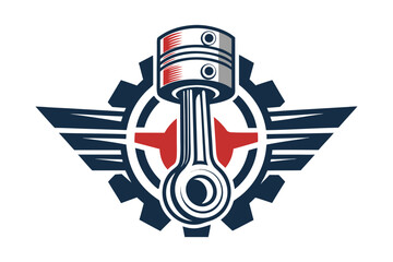 Stylized Engine Part Bold Creative Visual Ideal for Marketing