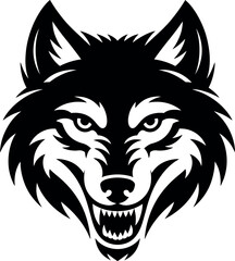 wolf head vector
