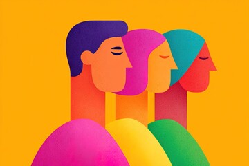 Celebrating Social Justice Day on February 20 with colorful representations of diverse individuals