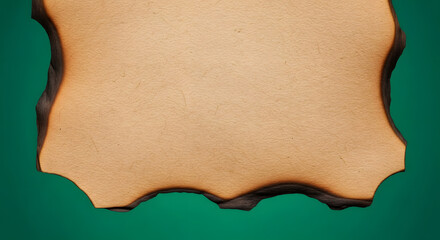 Close up of a piece of natural tanned leather with a rough texture and uneven edges