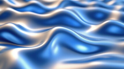 Obraz premium Abstract wavy, shimmering fabric texture in blue and light gray