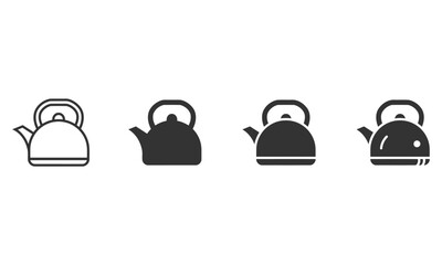  Kettle icon set vector illustration-