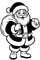 cartoon santa claus vector 