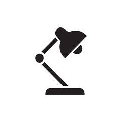 Minimalist Desk Lamp Icons: Black Silhouettes