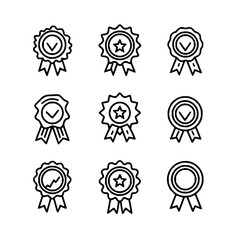 Set of quality badge icons