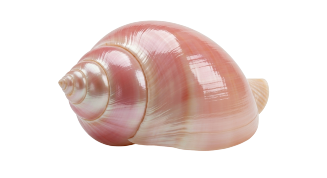 Isolated Pink Seashell, Marine Invertebrate, Mollusk, Beach Souvenir, Ocean Aquatic Animal
